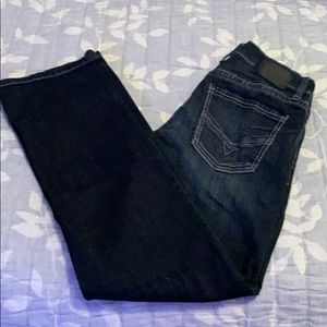 Men’s Buckle “Jake” Bootcut Dark Wash Jeans